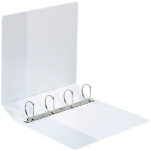 Digital 4D Ring Loose Leaf - w/ Pocket- White 8 cm