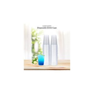 Krno Plastic Transparent Water Cups - 250 ml - 100 Pcs