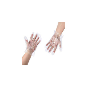 Plastic Transparent Gloves - 100 Pcs