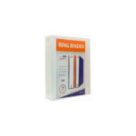 Digital 2D Ring Loose Leaf - w/ Pocket - White - 8cm