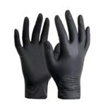 Plastic Gloves Black Large  - 100 Pcs