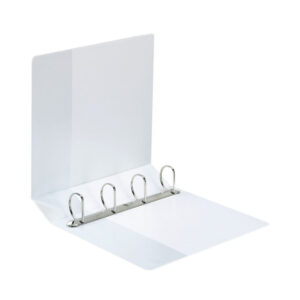 Digital 4D Ring Loose Leaf - w/ Pocket- White 8 cm